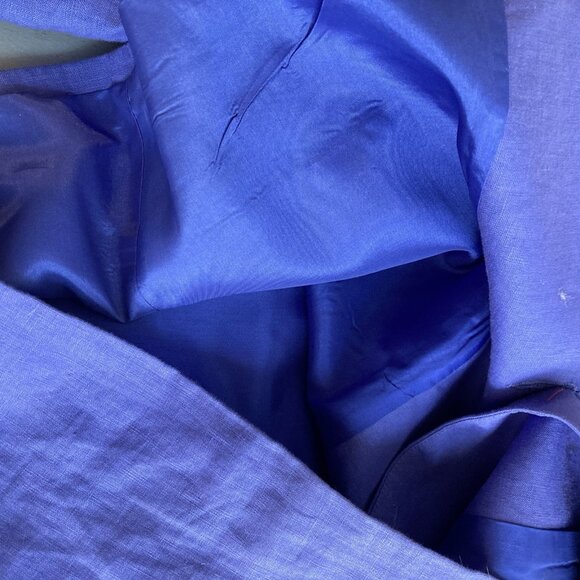 VTG IB Diffusion Linen Blazer Top Long Lines Jacket Button Front Oversized Sz 8 - Picture 9 of 9